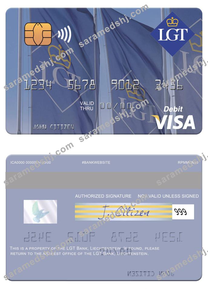 Liechtenstein LGT Bank visa debit card